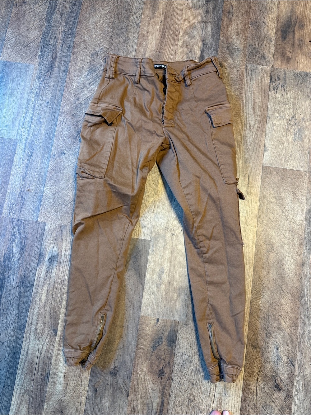 Fashion Nova Brown Cargo Jogger Pants